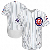 Customized Men's Chicago Cubs White World Series Champions Gold Program Flexbase Collection Stitched Jersey JiaSu,baseball caps,new era cap wholesale,wholesale hats